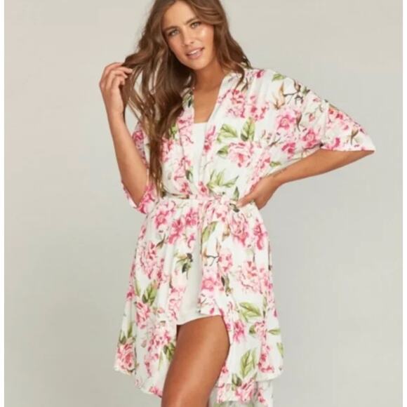 SMYM Robe Show Me Your Mumu Pink Floral One Size - Picture 1 of 11